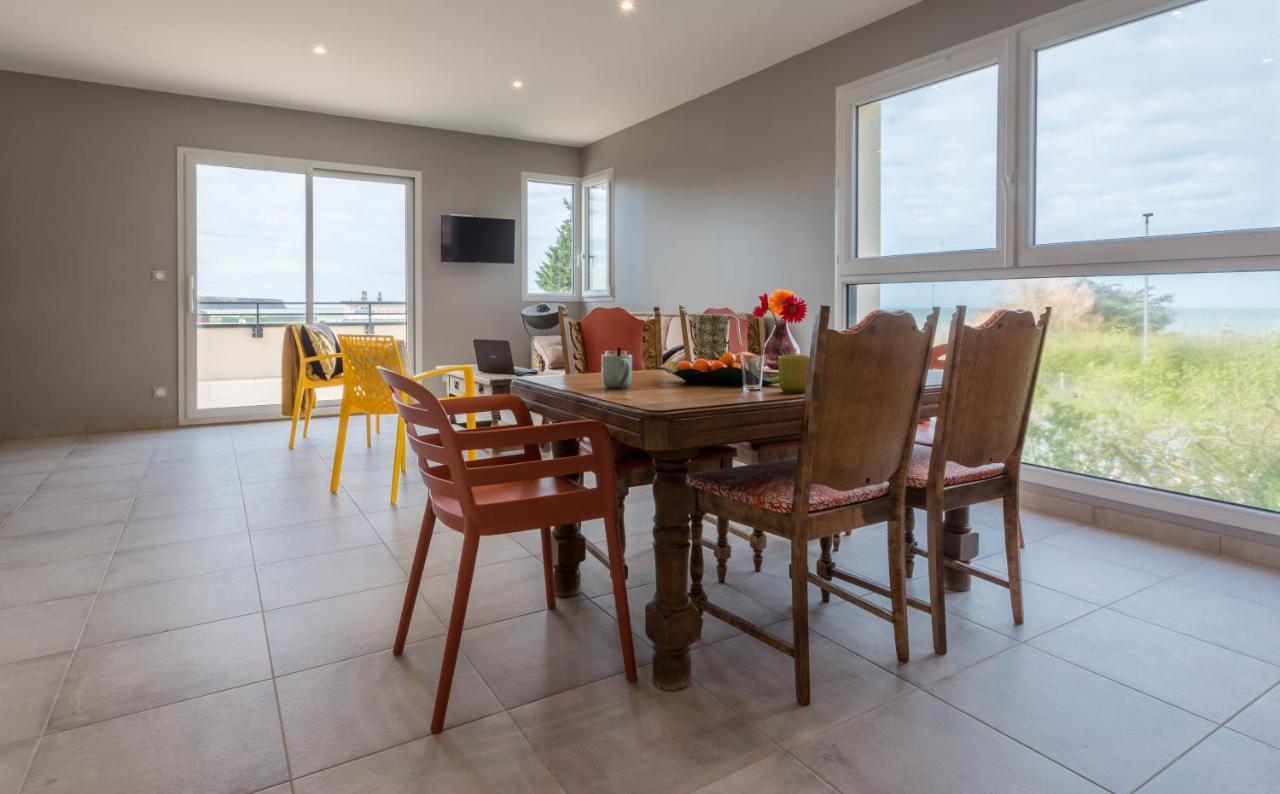 Tribord, appt avec terrasse et vue mer, parking Saint-Côme-de-Fresné Eksteriør bilde